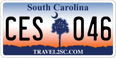 SC license plate CES046