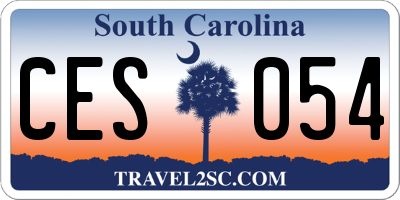 SC license plate CES054