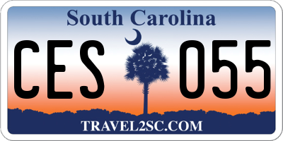 SC license plate CES055