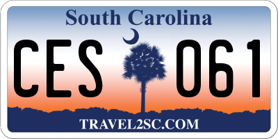 SC license plate CES061