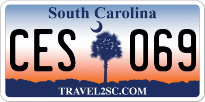 SC license plate CES069
