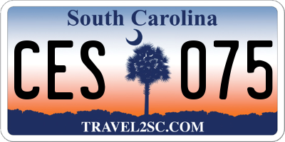 SC license plate CES075