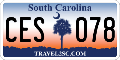 SC license plate CES078