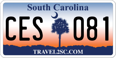 SC license plate CES081