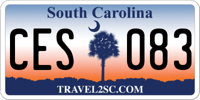 SC license plate CES083