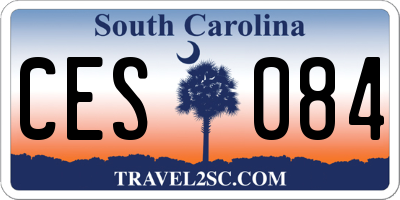 SC license plate CES084