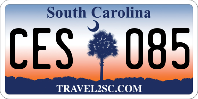SC license plate CES085