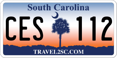 SC license plate CES112