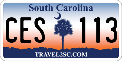 SC license plate CES113