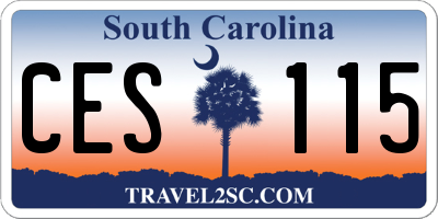SC license plate CES115