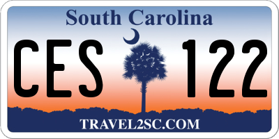 SC license plate CES122