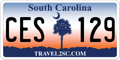 SC license plate CES129
