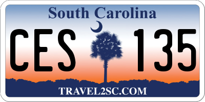 SC license plate CES135