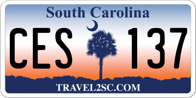 SC license plate CES137
