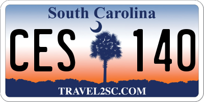 SC license plate CES140