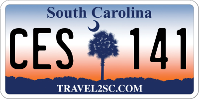 SC license plate CES141
