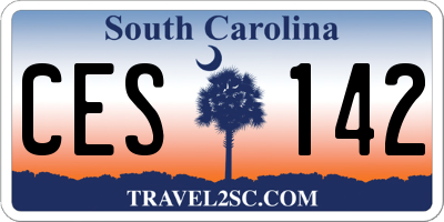 SC license plate CES142