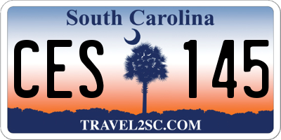 SC license plate CES145