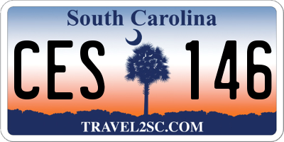 SC license plate CES146