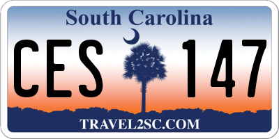 SC license plate CES147
