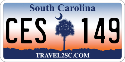 SC license plate CES149