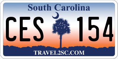 SC license plate CES154