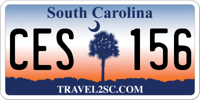 SC license plate CES156