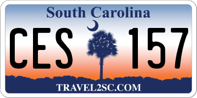 SC license plate CES157