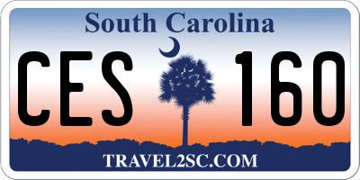 SC license plate CES160