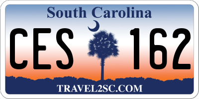 SC license plate CES162