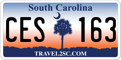 SC license plate CES163