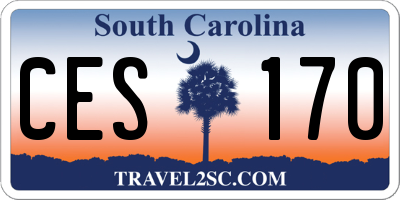 SC license plate CES170