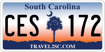 SC license plate CES172
