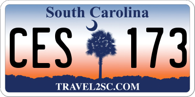 SC license plate CES173