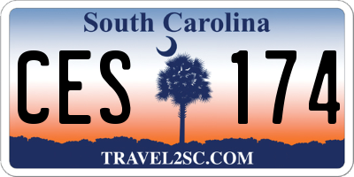 SC license plate CES174