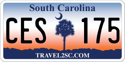 SC license plate CES175
