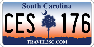 SC license plate CES176