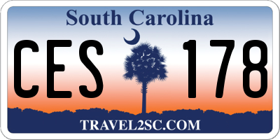SC license plate CES178