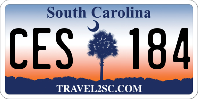 SC license plate CES184