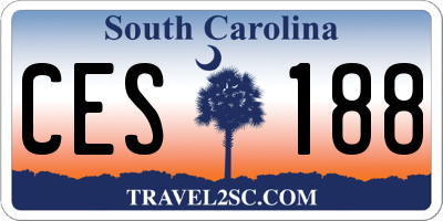 SC license plate CES188