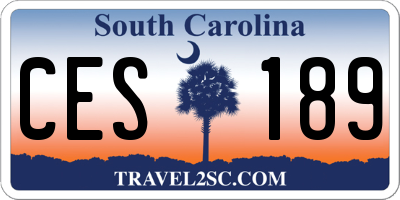 SC license plate CES189