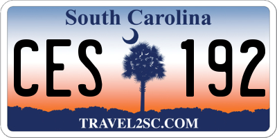 SC license plate CES192