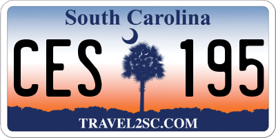 SC license plate CES195