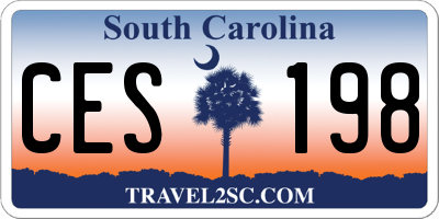 SC license plate CES198