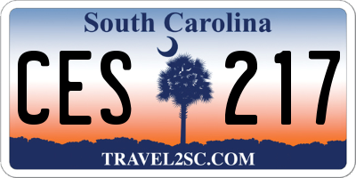 SC license plate CES217