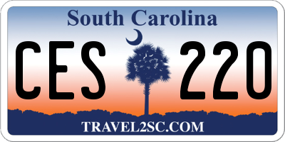 SC license plate CES220