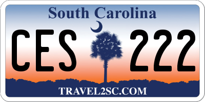 SC license plate CES222