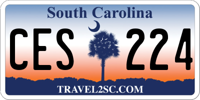 SC license plate CES224