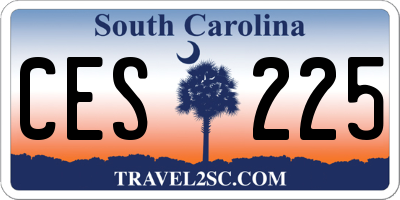 SC license plate CES225