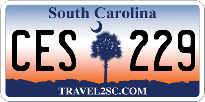 SC license plate CES229